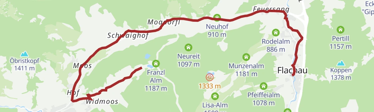Route map: Flachau - Bauernhofmuseum Wagrain - E-Trekkingbike (8)